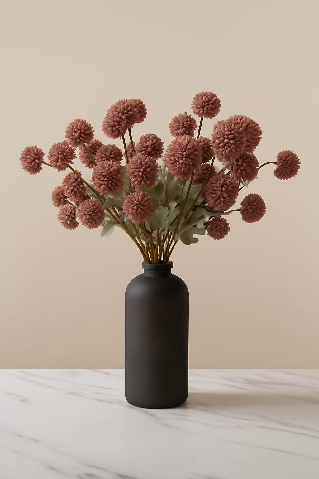 Zijden Kiku Bloemen - Oud Rood