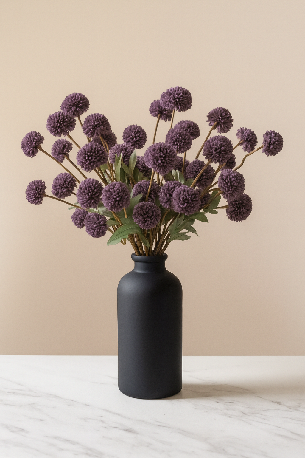 Zijden Kiku Bloemen - Paars