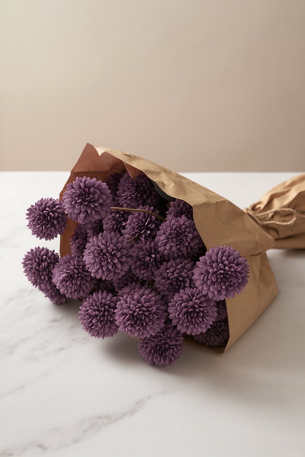 Zijden Kiku Bloemen - Paars