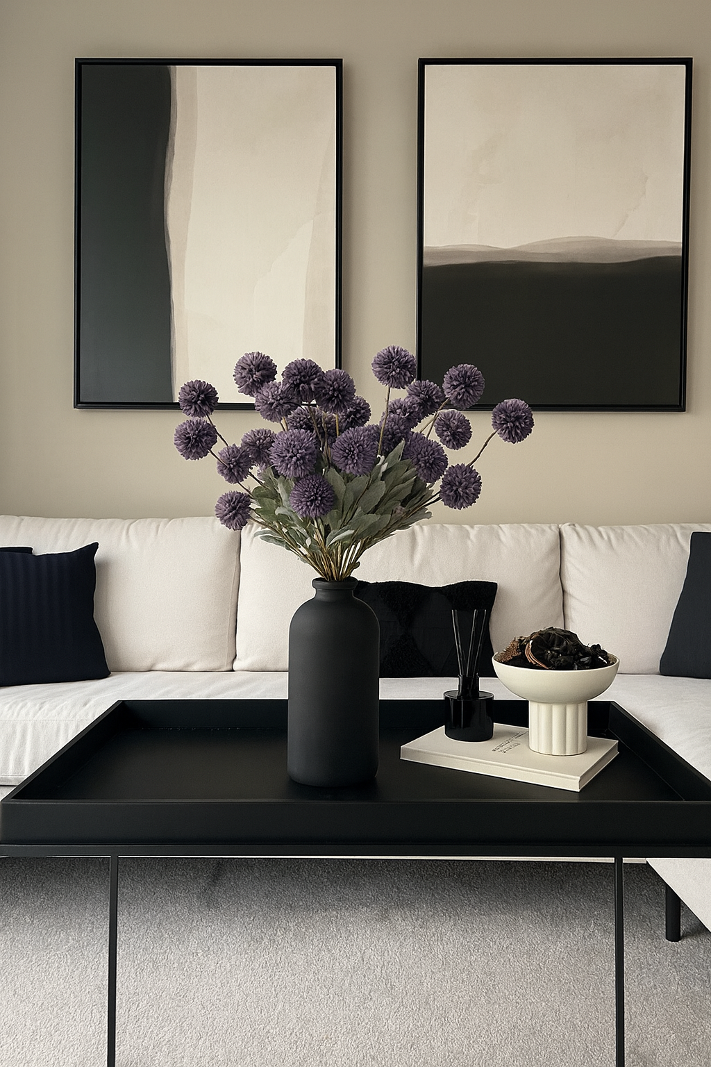 Zijden Kiku Bloemen - Paars