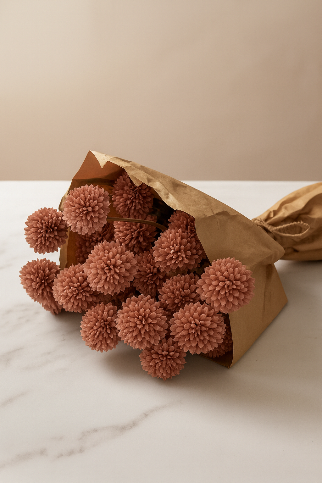 Zijden Kiku Bloemen - Oud Rood