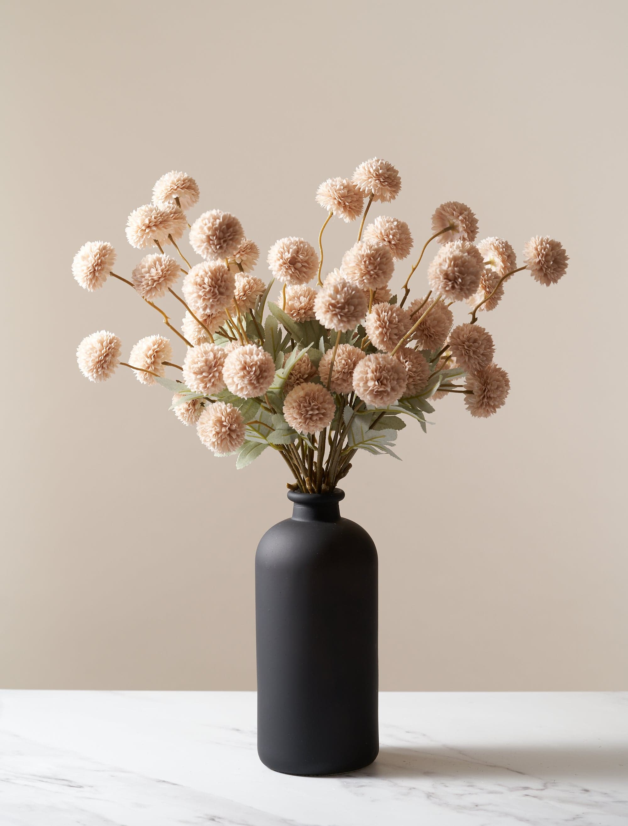 Zijden Kiku Bloemen - Crème