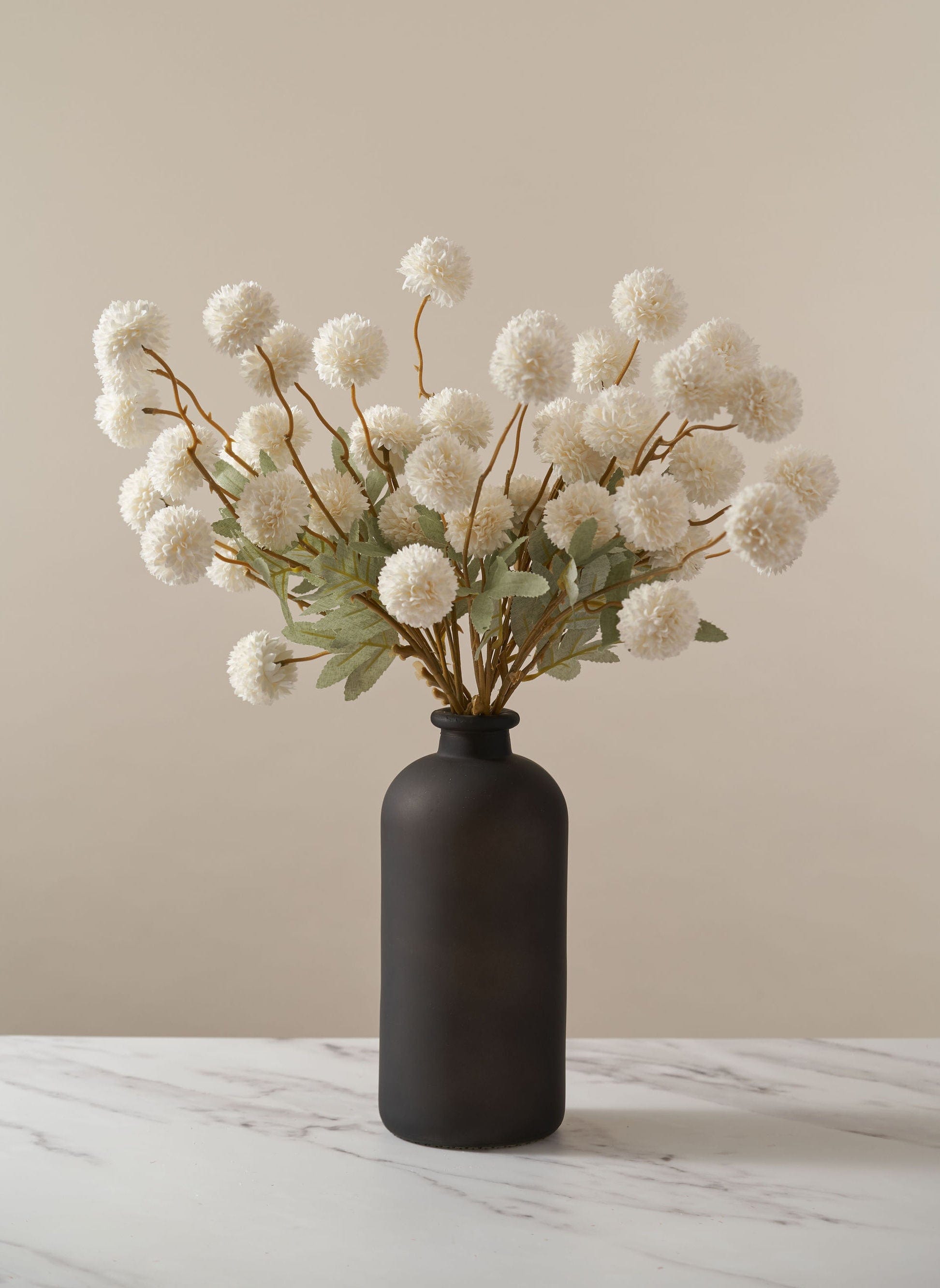 Zijden Kiku Bloemen - Wit