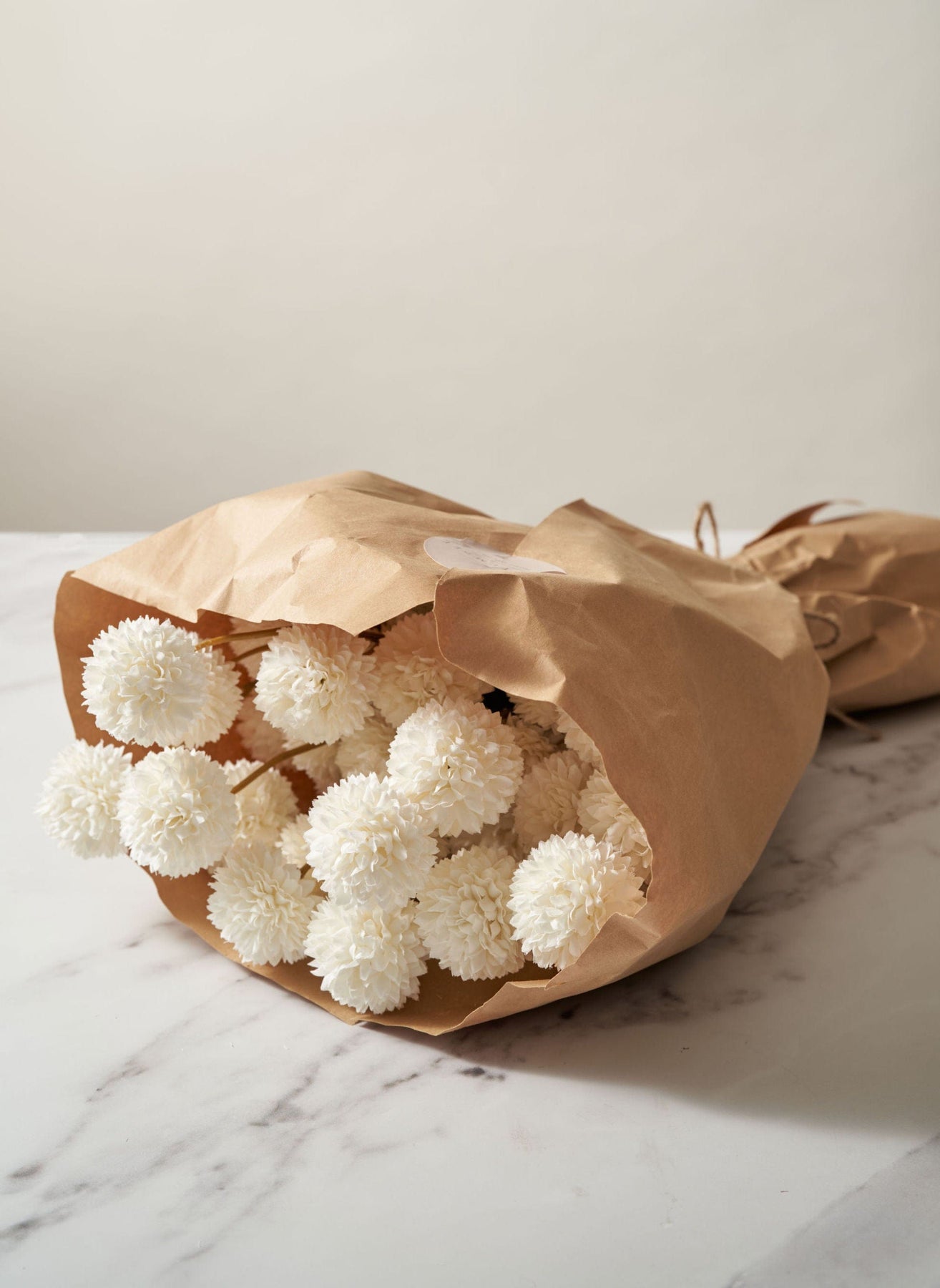 Zijden Kiku Bloemen - Wit