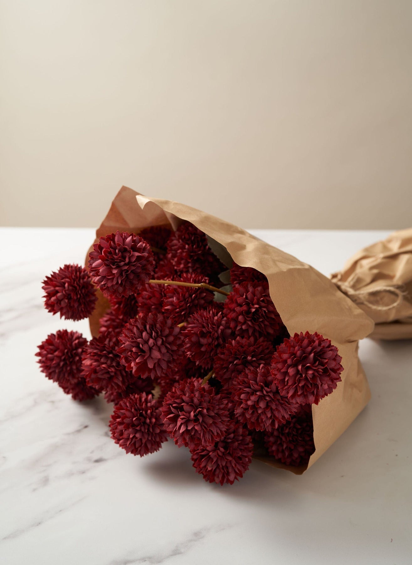 Zijden Kiku Bloemen - Rood
