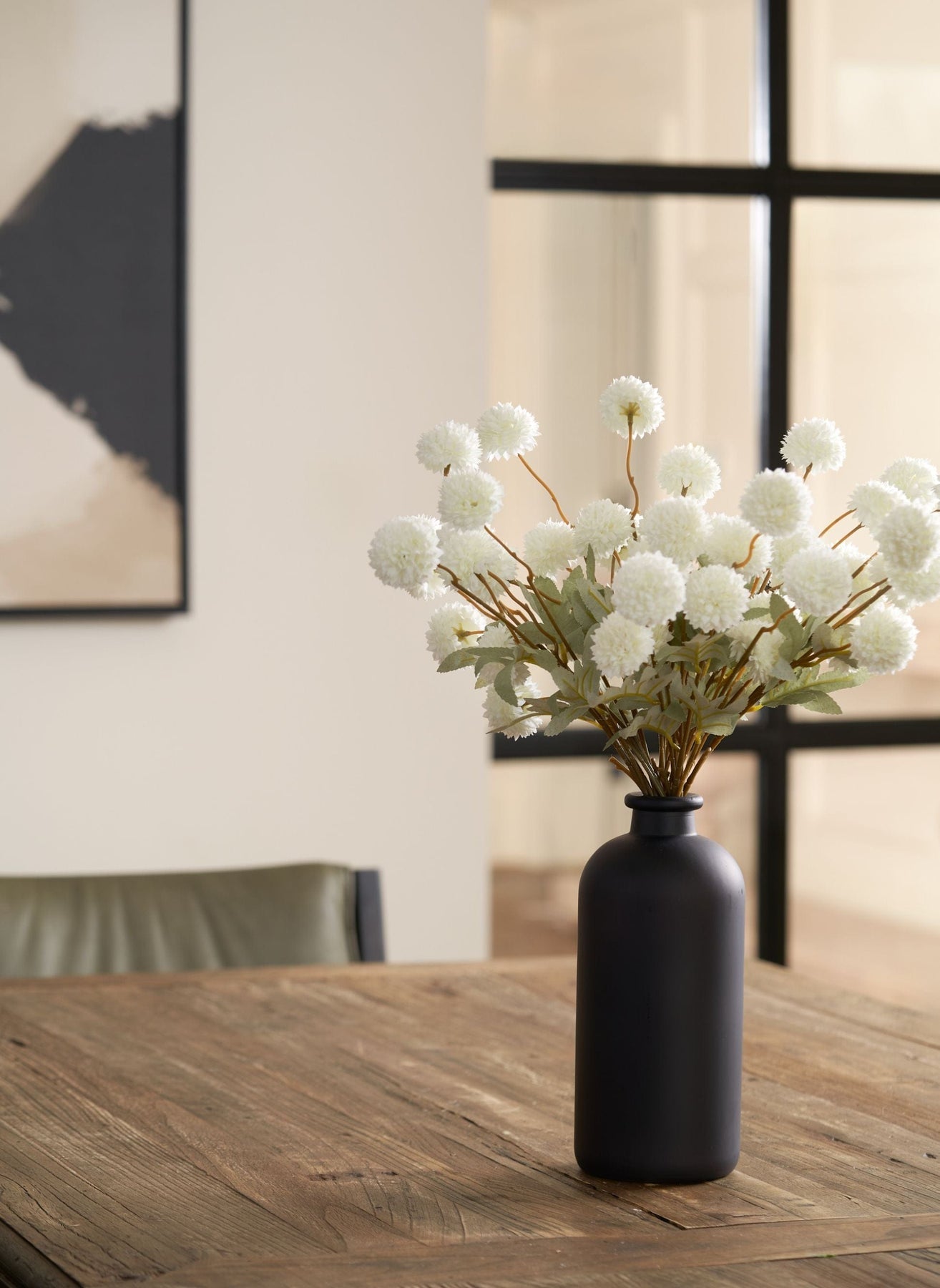 Zijden Kiku Bloemen - Wit