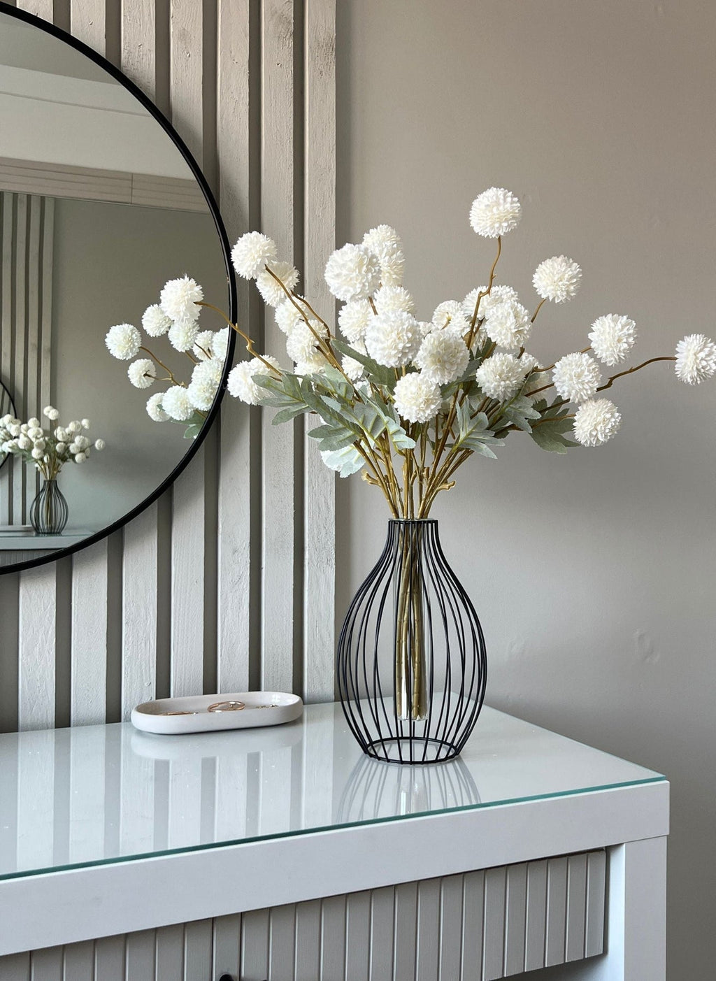 Zijden Kiku Bloemen - Wit